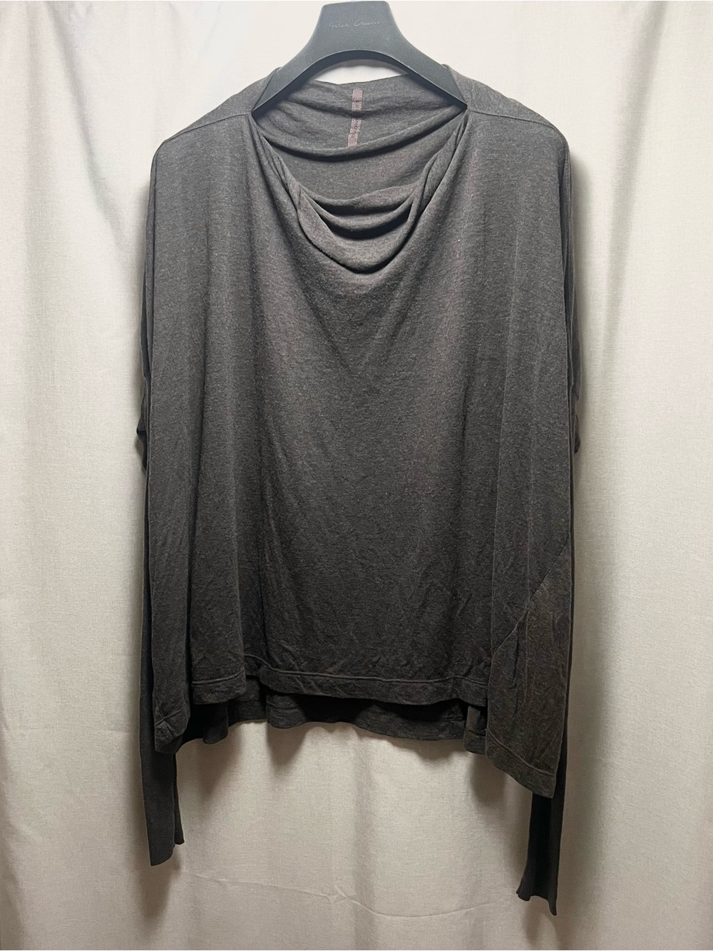 Rick Owens “LILIES” Wool Longsleeve Caped Shirt